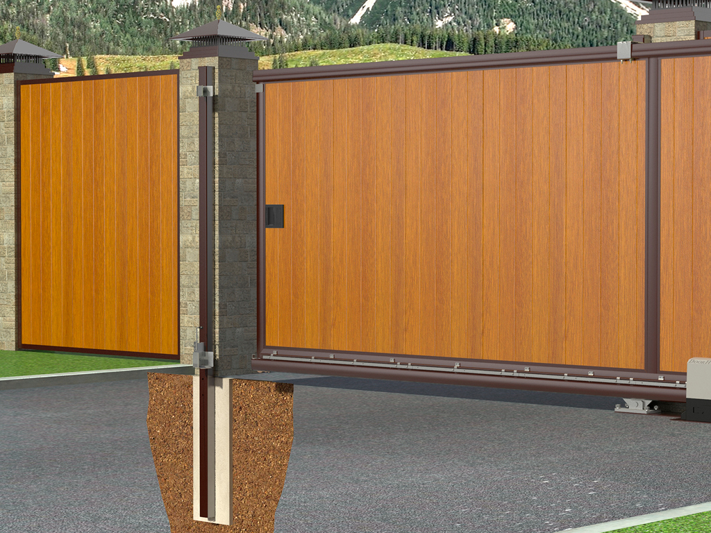 Ushlagich ustunini betonlash. Ustunlar oldindan tayyorlangan kotlovanga o‘rnatiladi, uning kengligi va uzunligi 400 mm, chuqurligi esa 1 500 mm bo‘ladi.